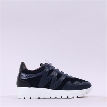Wonders Odisei Two Tone Bungee Trainer - Navy Combi